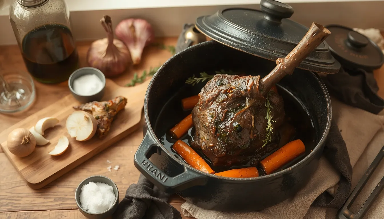jarret d agneau confit