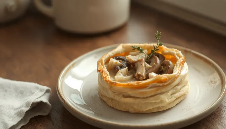 Vol au vent poulet champignons béchamel : la recette crémeuse et généreuse